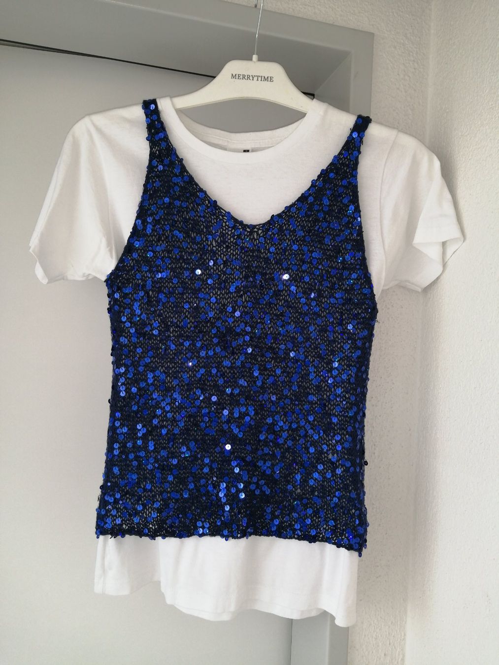 Tops: Strick-Tanktop handgestrickt Tanktop mit Pailletten – Neu und originalverpackt aus Buchrain von nat_pl5p 4