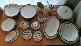 Tafelservice Eschenbach Bavaria, Goldrand, 48 Teile, Vintage