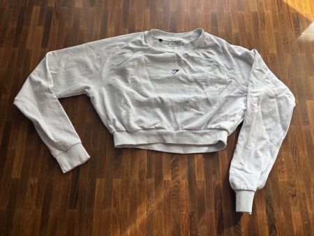 Gymshark Pullover Crop Top Weiss, Grösse S