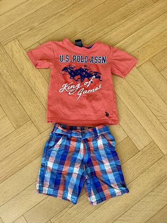 Shorts & T-shirt von US Polo Assn. in Grösse 98/104