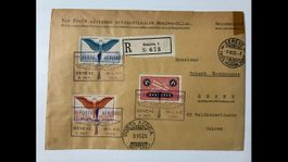 1925 R-Flugpost, Kat. 8,10,11, Genève-Milan, KP 220.--