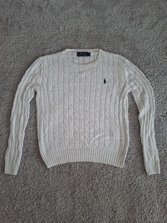 Pull Polo Ralph Lauren coton blanc taille M