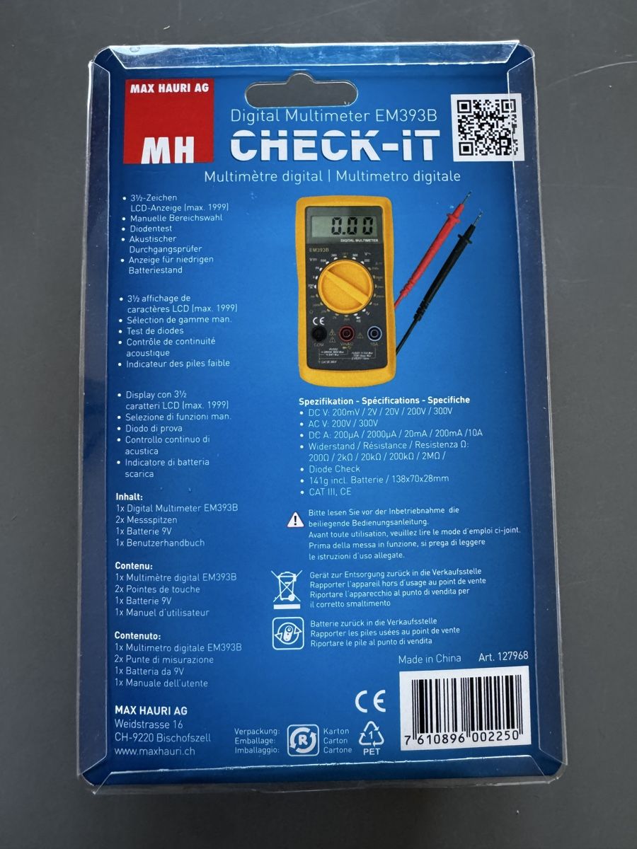 Messen: Digital Multimeter EM393B CHECK-IT neuwertig – Neu und originalverpackt aus Basel von bau_6tk8 1
