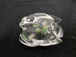 Glas Schildkröte mit Murmeln Schale 15cm