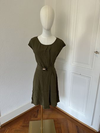 Massimo Dutti Dress Khaki Green, Size M, Spring Summer