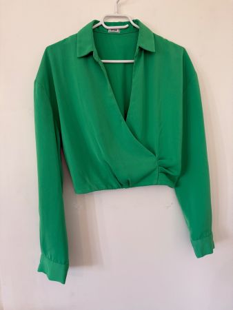 green blouse