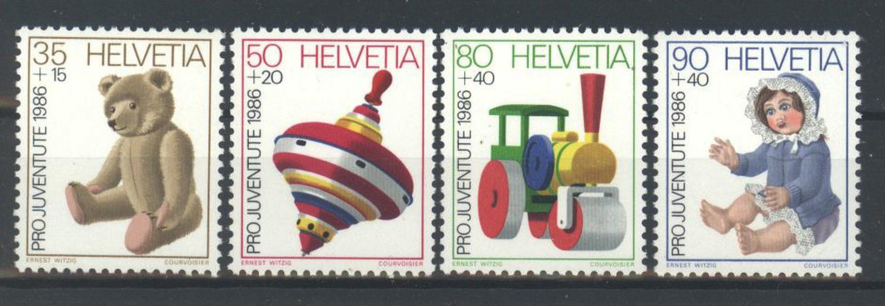 Alle Briefmarken: 1986, Pro Juventute ** (2) – Neu (gemäss Beschreibung) aus Willisau von Vollstempel