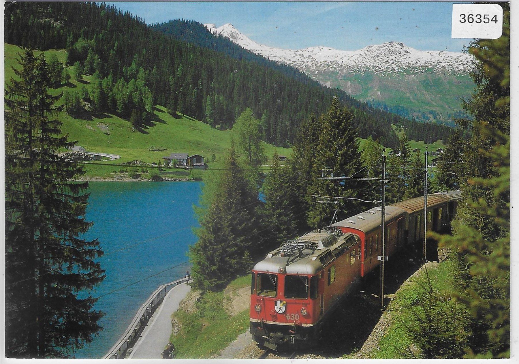 Cartes postales: Die Rhätische Bahn am Davoser-See – D'occasion à Ettingen par Kartenplanet