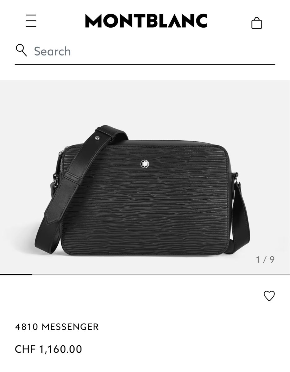 Montblanc Borse: Montblanc 4810 Messenger Bag Black Leather NEW – Nuovo e nell'imballaggio originale da Zürich venduto da brandy9 2