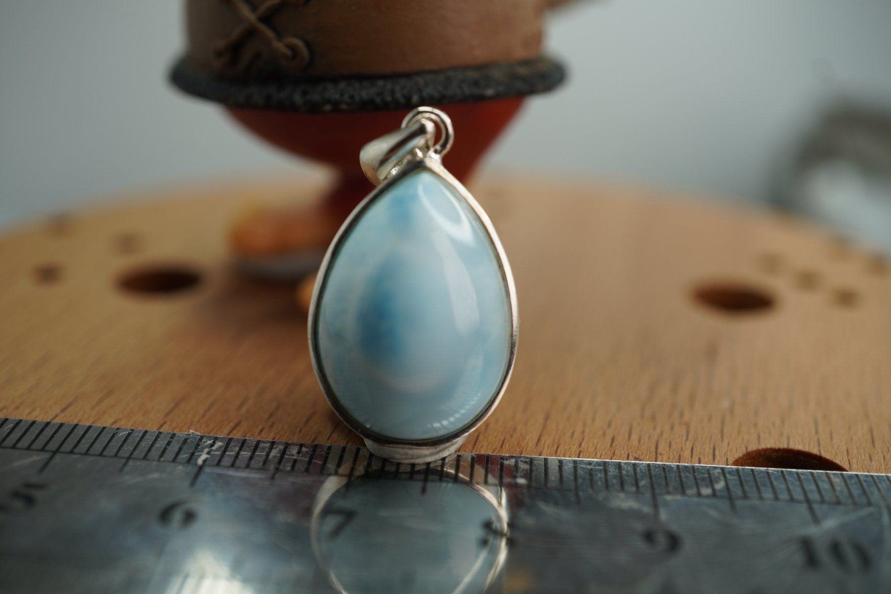 Minerali & Pietre curative: Larimar  925 Silber  22/16mm   Anhänger  "TOPSTONE" – Nuovo e nell'imballaggio originale da Eschenbach SG venduto da topstone 3
