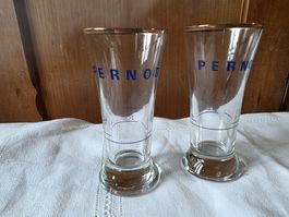 2 Vintage Trinkgläser Apero Glas PERNOD 2cl