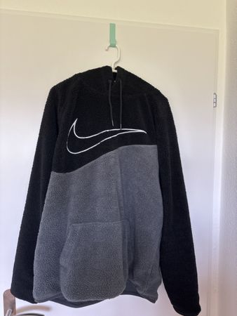 Nike Hoodie Fleece schwarz grau Grösse L guter Zustand