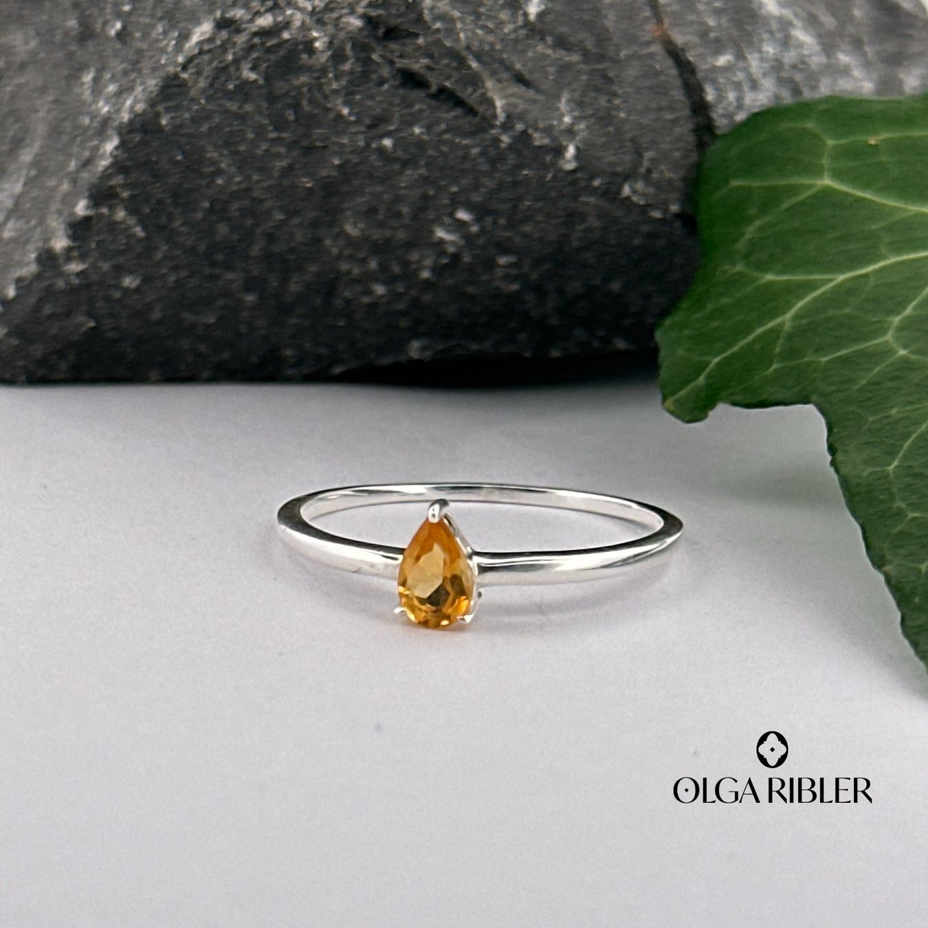 Olga Ribler Anelli: Ring 925 Sterling Silber mit Citrin Grösse 62 – Nuovo (secondo la descrizione) da Luzern venduto da Schmuckoutlet 6