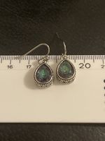 Boucles d'oreilles argent vintage pierre topaze comme neuves