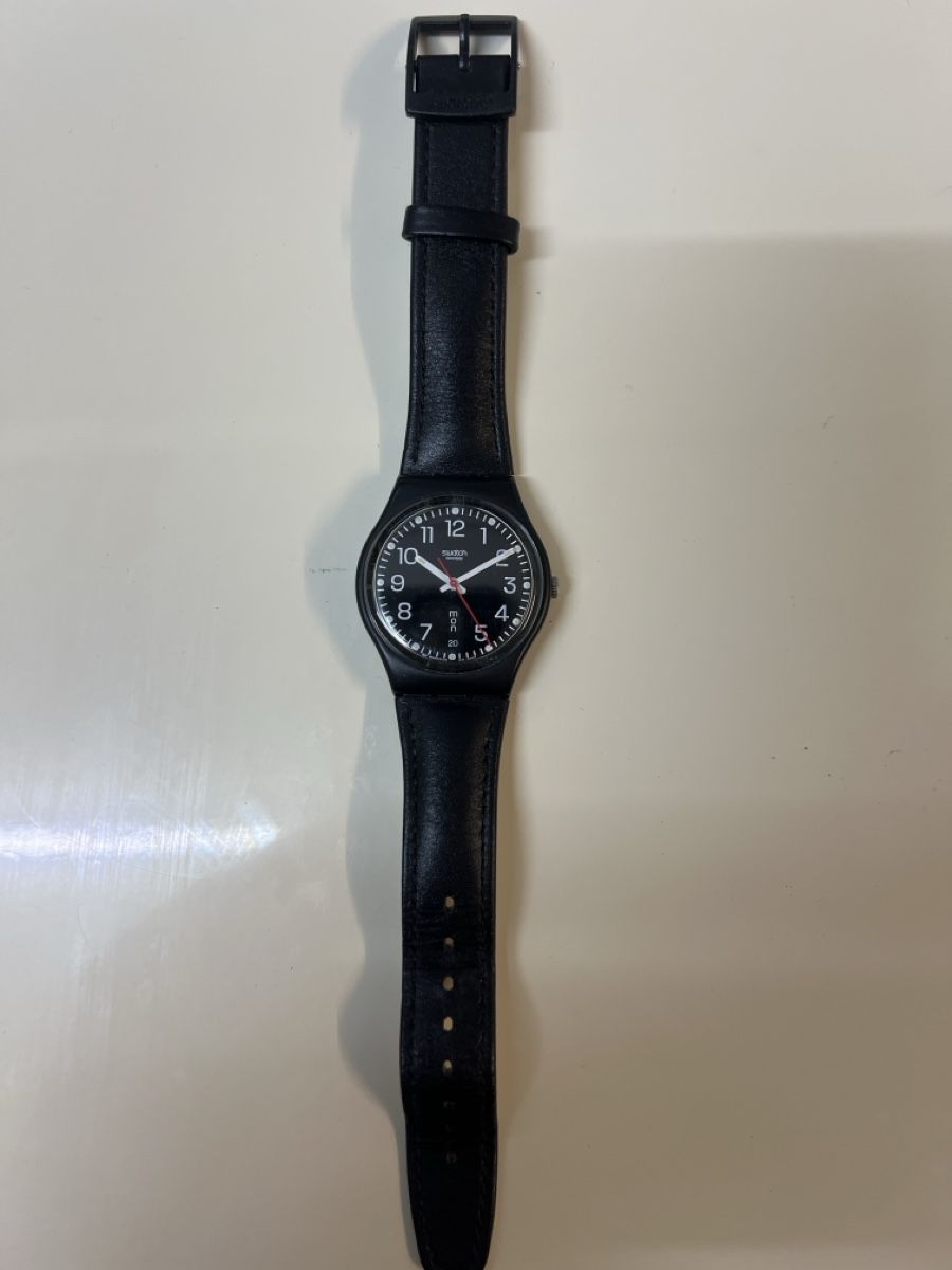 Swatch Orologi: Schwarze Swatch Uhr, EOC, 2003, inkl. Originalverpackung – Usato da Wollerau venduto da Plakatfreund 1