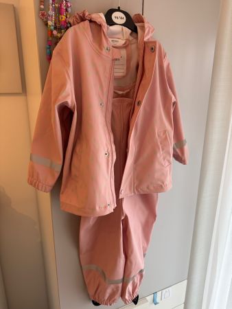 Süsser Regenanzug Gr. 98/104, rosa, Regenjacke & Hose