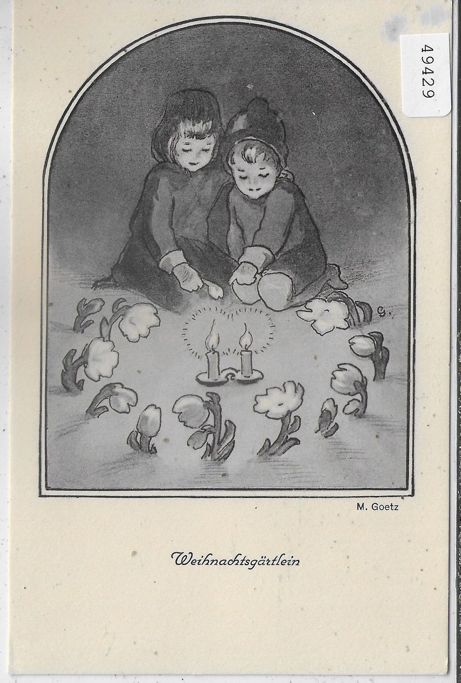 Cartoline postali: Meta Löwe - Weihnachtsgärtlein – Usato da Ettingen venduto da Kartenplanet