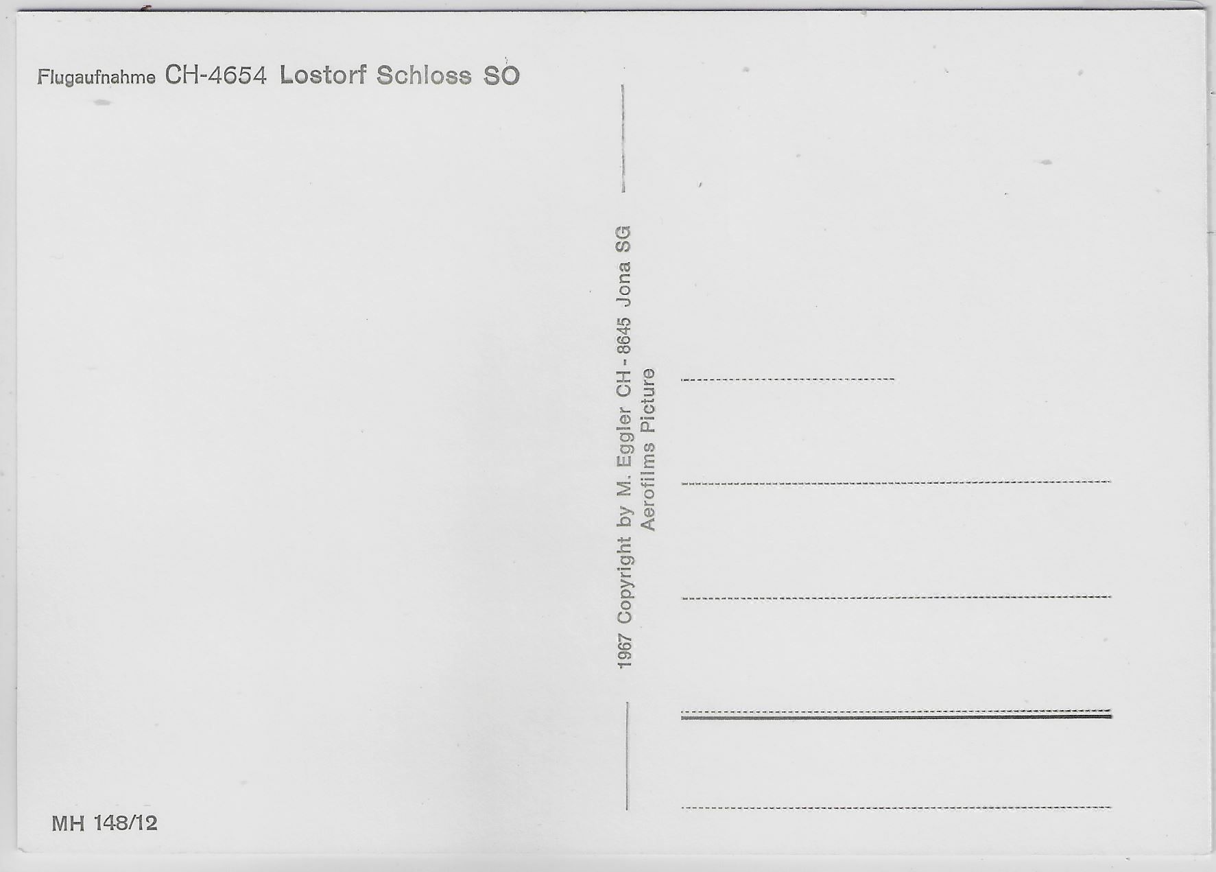 Cartoline postali: Flugaufnahme Lostorf SO - Schloss – Antico da Ettingen venduto da Kartenplanet 1