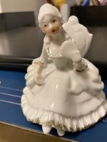 Elegante Sammel-Deko Figur Dame mit Spiegel, Vintage Stil