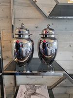 2 Designer Vasen silber Imperial Interiors