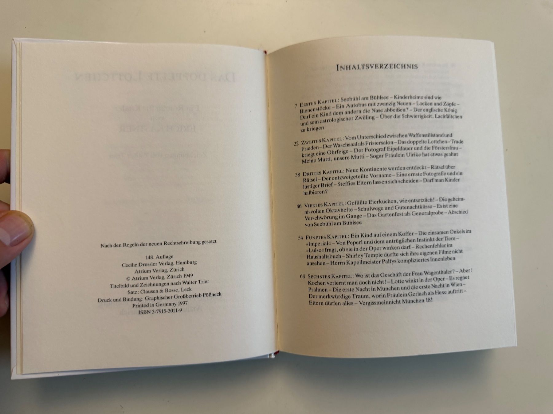 Livres: Klassiker - Das doppelte Lottchen - ERICH KÄSTNER – D'occasion à Münsingen par Ganjam 3
