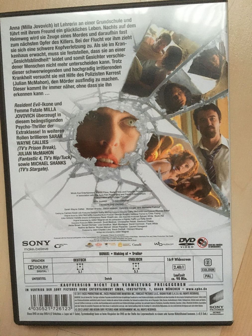 Tutti i DVDs: Faces in the Crowd – Usato da Oberurnen venduto da Numi2000 1