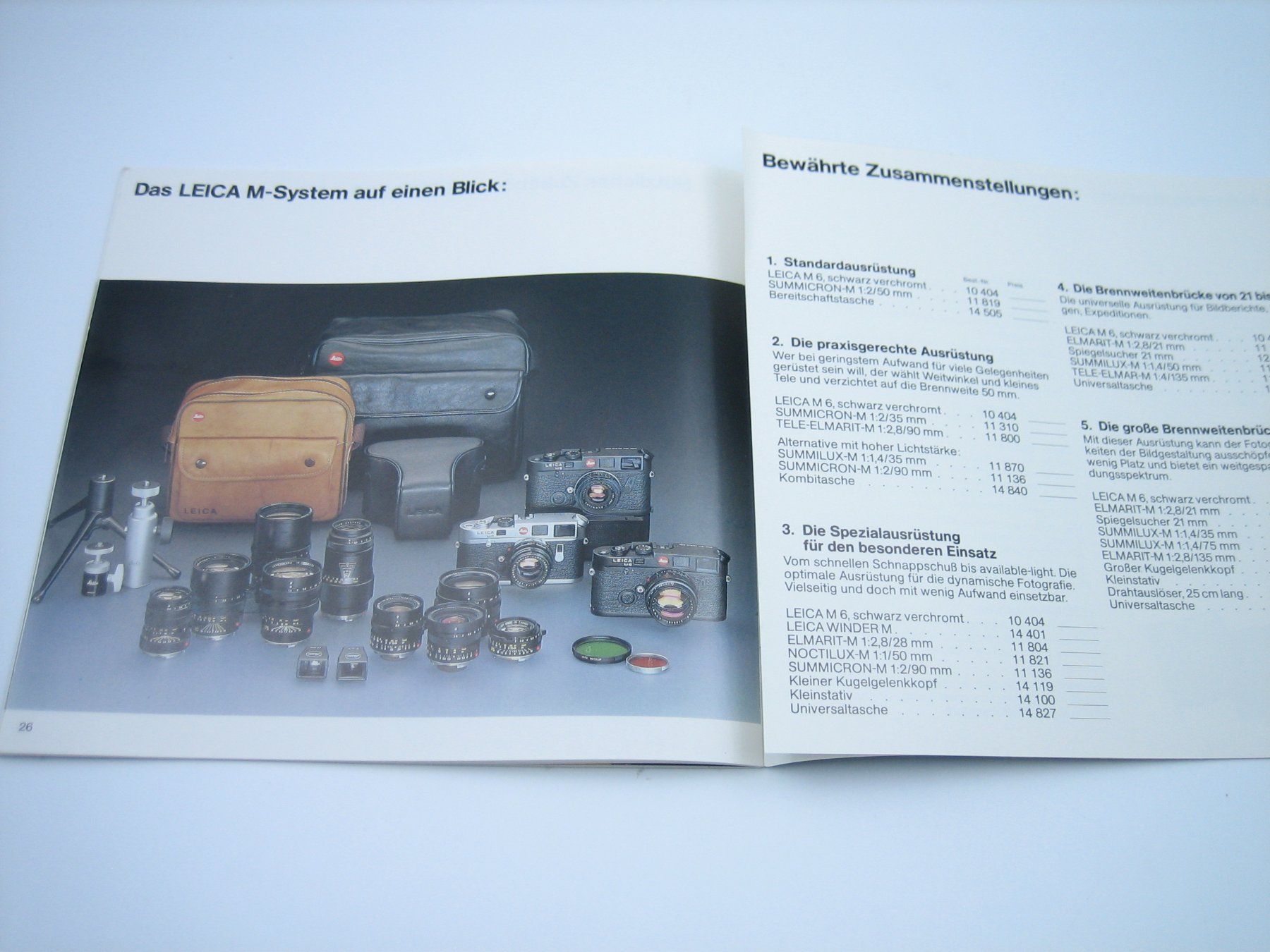 Leica Fotocamera: Leica M6 alter Werbeprospekt/Katalog – Usato da Zürich venduto da Tomi118 7