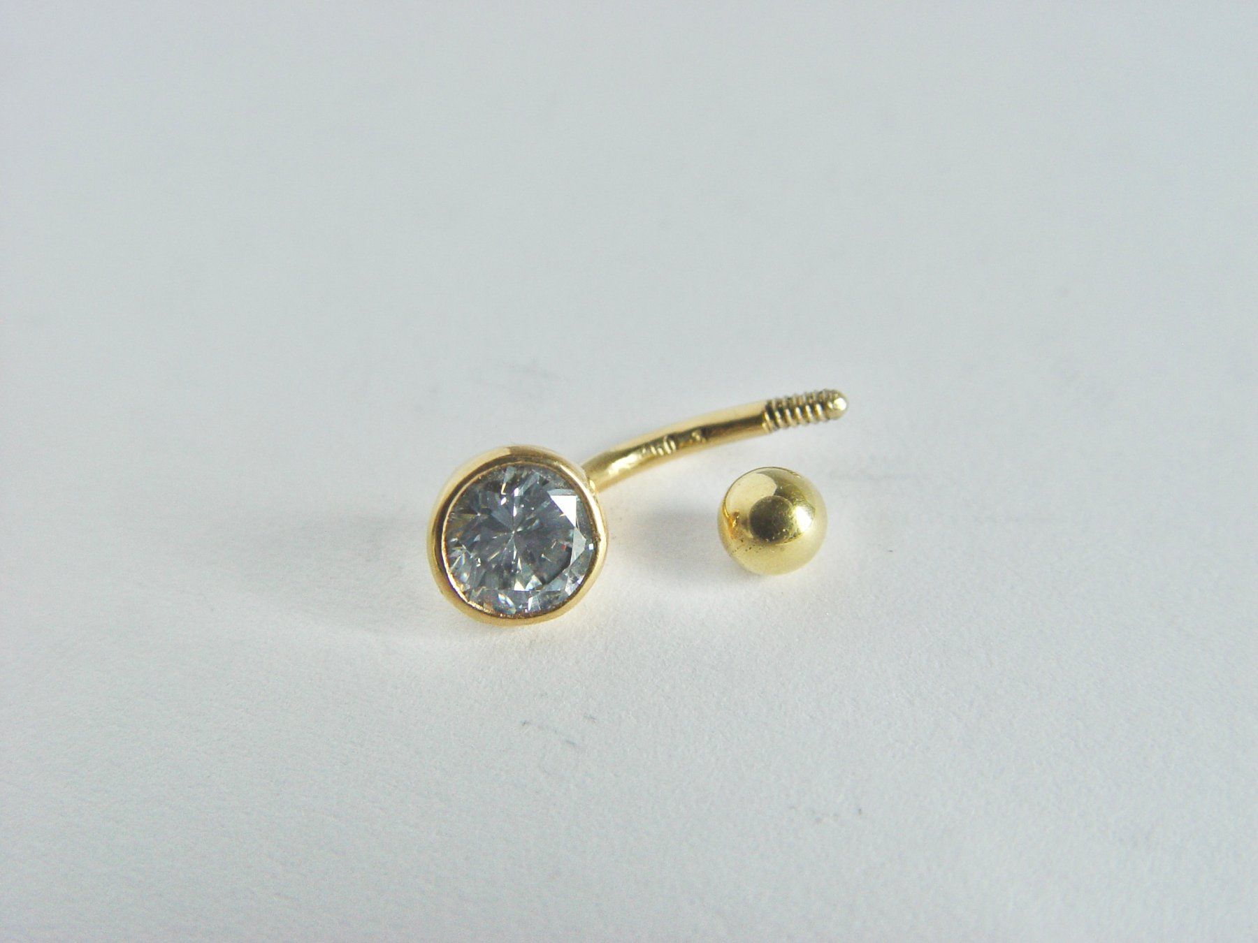 Gioielli per piercing: Gold 750 Piercing mit Zirkonia – Nuovo (secondo la descrizione) da Henggart venduto da gernli 2