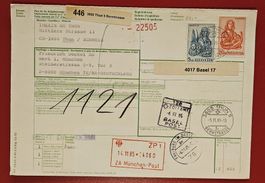 BEGLEITADRESSE EVANGELIST 384 THUN BASEL ZOLL FREIBURG 1985
