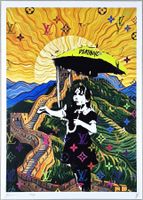 Death NYC Ltd Ed Pop Art Druck " Vuitton Banksy Nola Girl