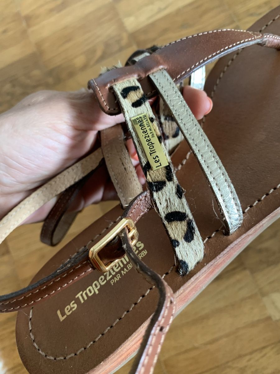 Scarpe da donna: Les tropeziens leder sandalen – Usato da Zürich venduto da Nikuska32 1