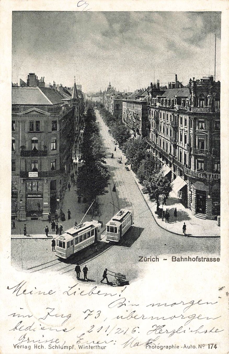 Ansichtskarten: Zurich Tram Straßenbahnen Bahnhofstrasse – Gebraucht aus Biasca von Blenio71