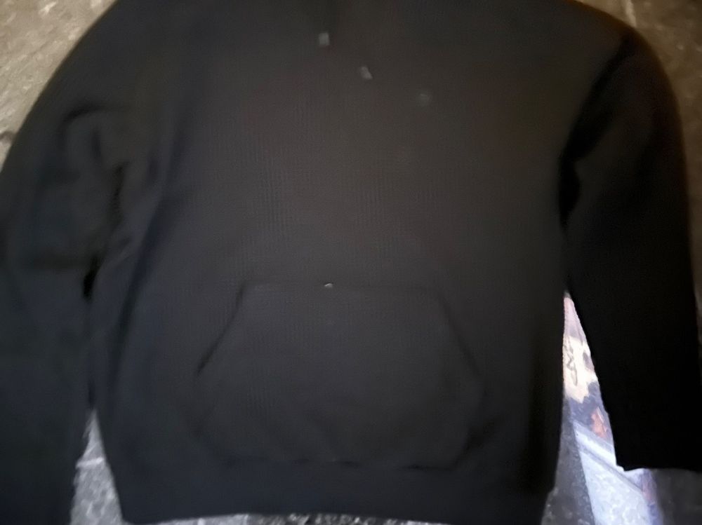 Herrensweater Gr. M schwarz, Kapuzenpullover 3