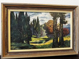 Gemälde "Herbstlandschaft" von O. Klauser, 1973