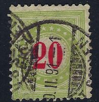1889-91 Portomarken hellgrün Nr.19Da K gest. ʘ, KP 18.-