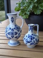 2er Set elegante Delft Blauw Krüge / Vasen – Handgemalt