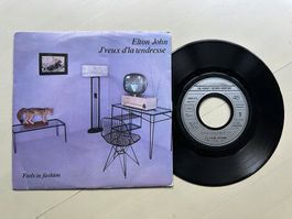 ELTON JOHN tolle Single J'veus d'la tendresse France 80's