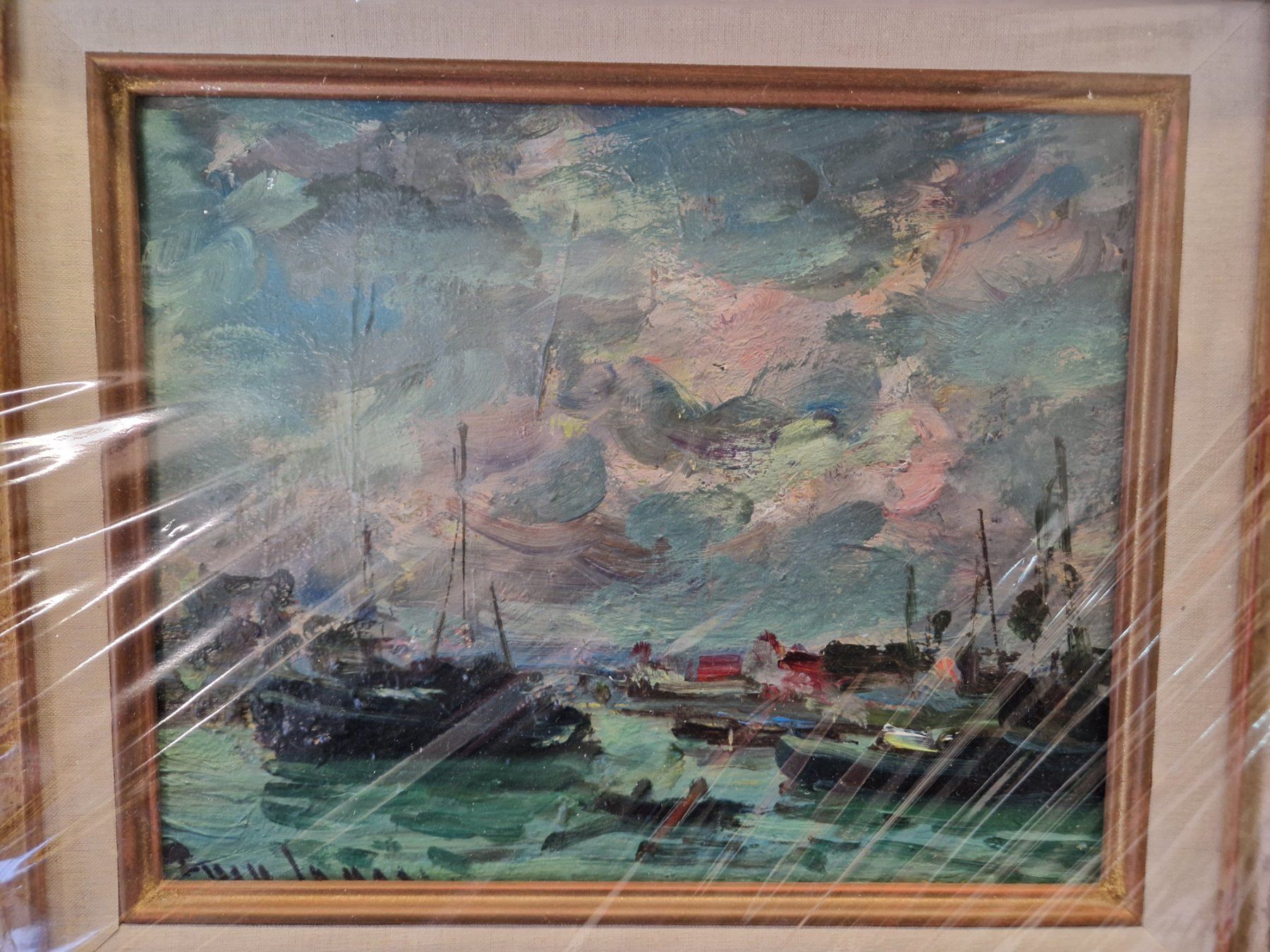 Dipinti: Gemälde Ölbild auf Leinwand 1964  S.677./3F. – Usato da Wädenswil venduto da verebe 1