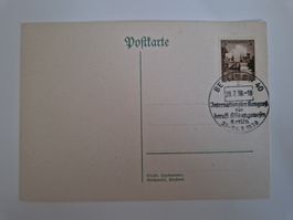 Deutsches Reich Postkarte Briefmarke 1938