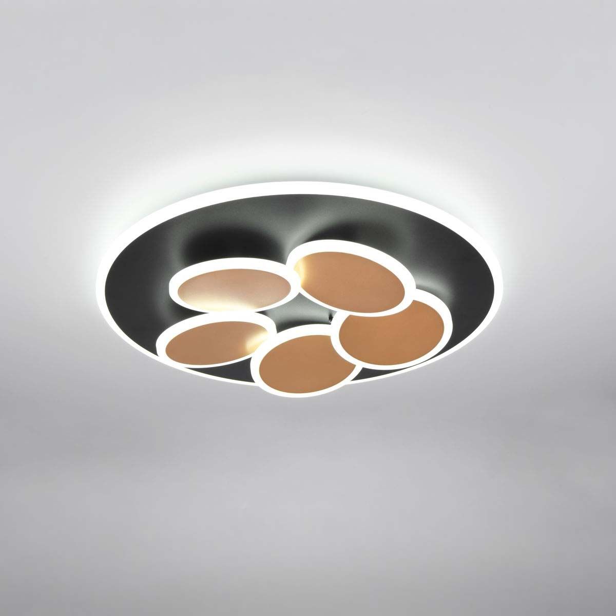 Lampadari & plafoniere: LED Deckenleuchte, Schwarz Gold, 49 cm Ø – Nuovo (secondo la descrizione) da Kreuzlingen venduto da Smart-Light 1