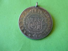 Spanien 1849, Silbermünze 23 mm 5.16 g  mit  Oese