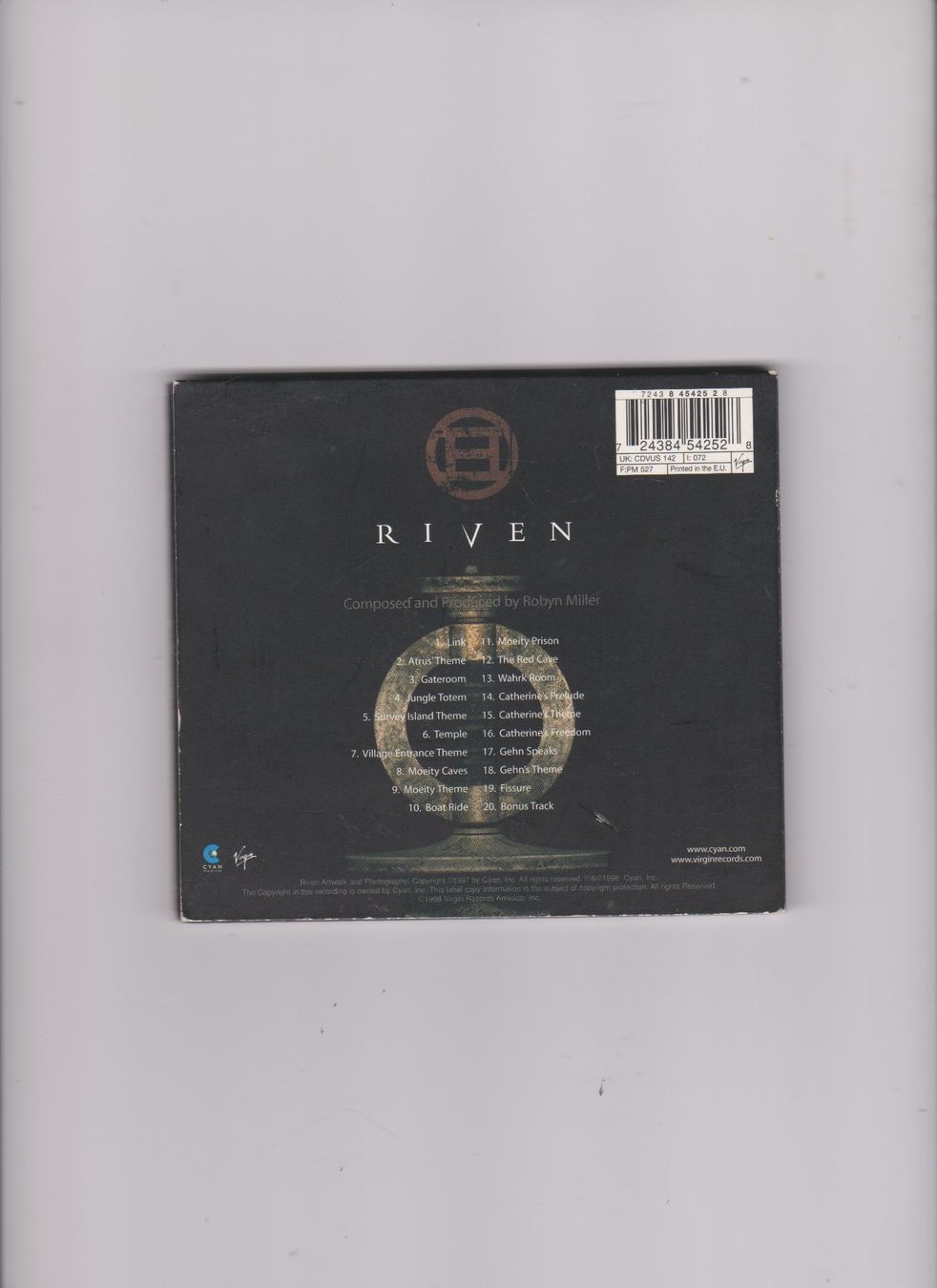 CD: Riven The Soundtrack CD Robyn Miller – Usato da Bex venduto da Canouille 1