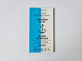 Billet souvenir Croisière du 80° Musée Olympique, Ouchy 2014