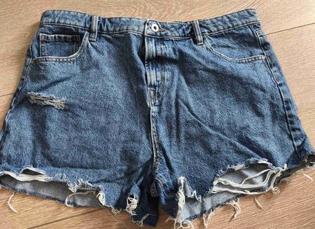 Short en jean bleu femme déchiré taille xl , 44