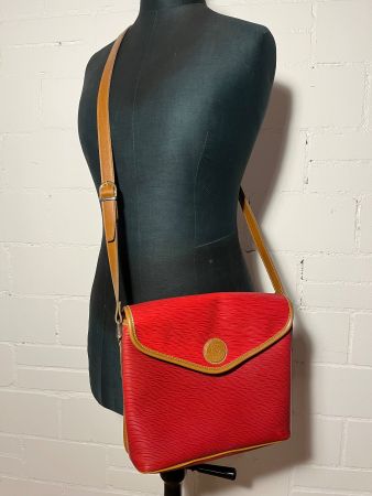 Rote Vintage Handtasche / Umhängetasche, Top Zustand!
