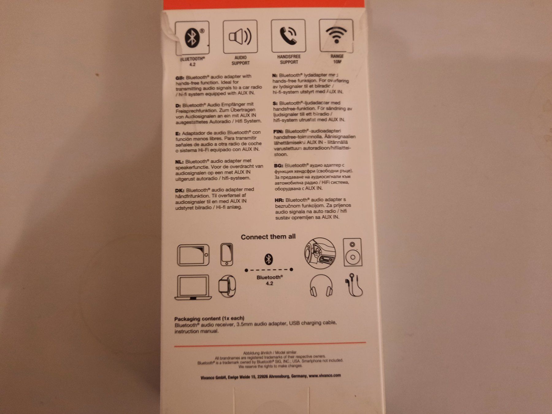 Receiver: Vivanco Bluetooth Audio Receiver – Neu (gemäss Beschreibung) aus Reinach BL von Yellsu 1