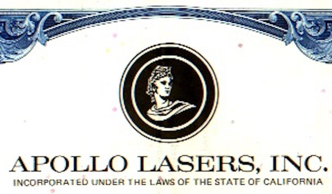 Documents: Apollo Lasers Inc. - 1979 – D'occasion à Solothurn par Sgasche 1