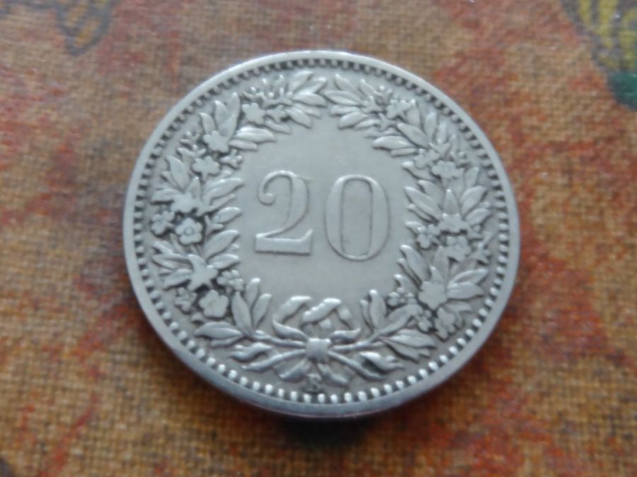 Alle Münzen: 20 Rp. 1896  (C) – Gebraucht aus Romanel-sur-Lausanne von Swift13 1