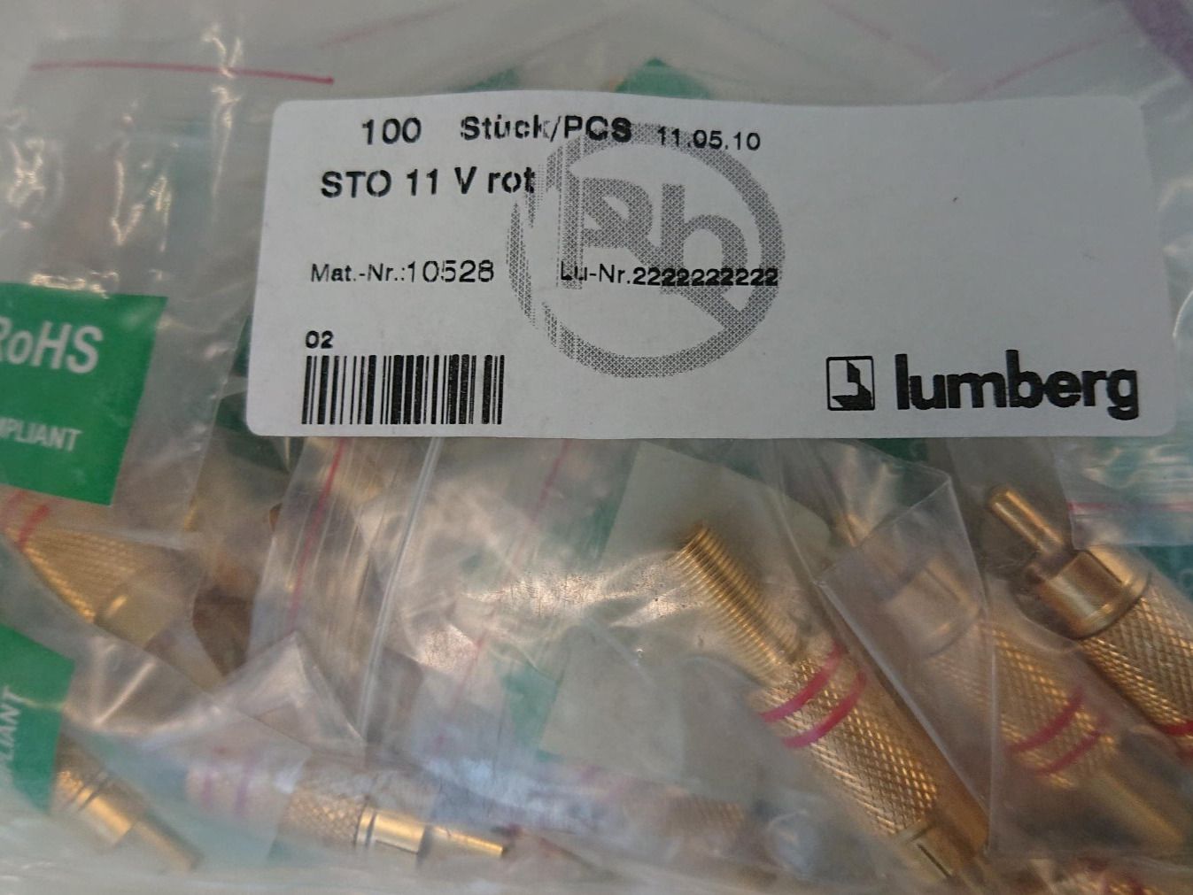 Elektronikbauteile: Chinch-Stecker  - STO11V rot – Neu (gemäss Beschreibung) aus Grenchen von Zombiepolizist 1