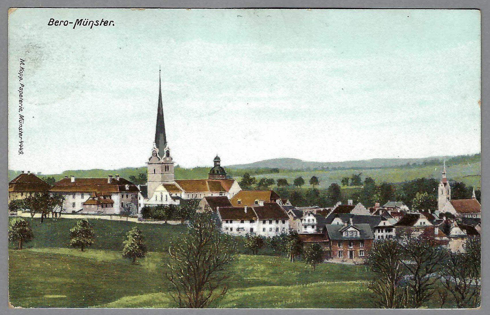 Cartoline postali: 1908, BEROMÜNSTER – Usato da Pura venduto da ulisse1957